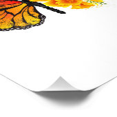 黄色のカリフォルニアポピーを持つ花蝶 フォトプリント            (角)