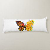 黄色のカリフォルニアポピーを持つ花蝶 ボディピロー (裏面)