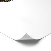 黄色のカリフォルニアポピーを持つ花蝶 ポスター (角)