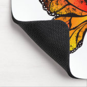 黄色のカリフォルニアポピーを持つ花蝶 マウスパッド (コーナー)