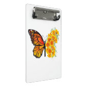 黄色のカリフォルニアポピーを持つ花蝶 ミニクリップボード (アングル)