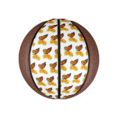 黄色のカリフォルニアポピーを持つ花蝶 ミニバスケットボール (縦)