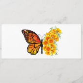 黄色のカリフォルニアポピーを持つ花蝶 メニュー (正面)
