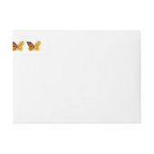 黄色のカリフォルニアポピーを持つ花蝶 ラップアラウンドラベル (正面)