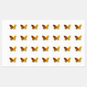 黄色のカリフォルニアポピーを持つ花蝶 ラベル (シート)