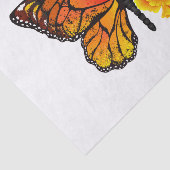 黄色のカリフォルニアポピーを持つ花蝶 薄葉紙 (詳細)