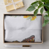 黄色のカリフォルニアポピーを持つ花蝶 薄葉紙 (ギフト)