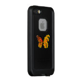 黄色のカリフォルニアポピーを持つ花蝶 LifeProof iPhoneケース (裏面/右)