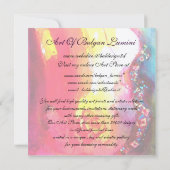 黄色のカーニバルマスク マスケレードパーティー 招待状 (裏面)