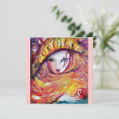 黄色のカーニバルマスク 仮面舞踏会 パーティーのマスク 招待状 (スタンド正面)