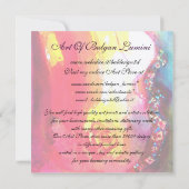 黄色のカーニバルマスク 仮面舞踏会 パーティーのマスク 招待状 (裏面)