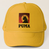 黄色のキャップピューマのロゴの印刷物 キャップ (正面)