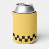 黄色のキャブ市松模様にパターン 缶クーラー (缶裏面)