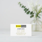 黄色のキャブ接続 名刺 (スタンド正面)