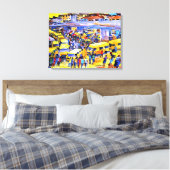 黄色のキュー キャンバスプリント (インサイチュ (寝室))