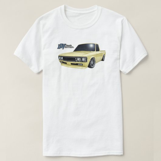 黄色のクラシックスラムドLuvトラック Tシャツ (デザイン正面)