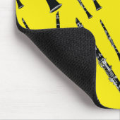 黄色のクラリネットパターン マウスパッド (コーナー)