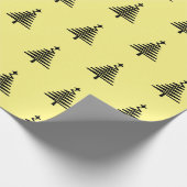 黄色のクリスマスツリー ラッピングペーパー (角)