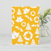 黄色のクリスマスパターン シーズンカード (スタンド正面)