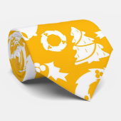 黄色のクリスマスパターン ネクタイ (ロール)