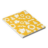 黄色のクリスマスパターン ノートパッド (アングル)