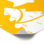 黄色のクリスマスパターン ポスター (角)