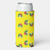 黄色のクリスマスホリー スリム缶クーラー (Seltzer裏面)