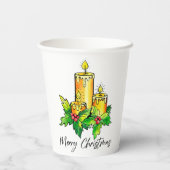 黄色のクリスマス 紙コップ (裏面)