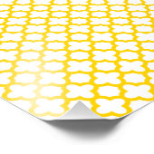 黄色のクローバーパターン フォトプリント            (角)