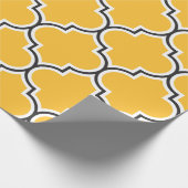 黄色のクローバーパターン ラッピングペーパー (角)