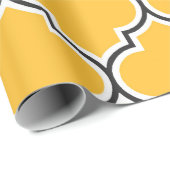 黄色のクローバーパターン ラッピングペーパー (ロールコーナー)