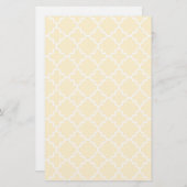 黄色のクローバーパターン 便箋 (正面/裏面)