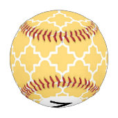 黄色のクローバーパターン 野球ボール (裏面)