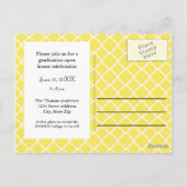 黄色のクローバー – 卒業ポストカード インビテーションポストカード (裏面)
