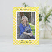 黄色のクローバー- 3 x 5の卒業発表 招待状 (スタンド正面)