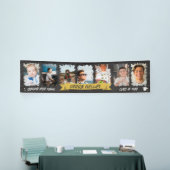 黄色のクール黒板マイルストーン写真の卒業 横断幕 (トレードショー)