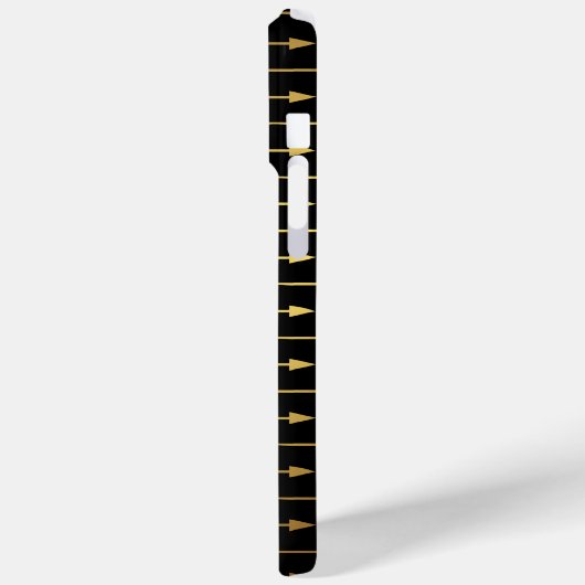 黄色のグラデーションと黒の矢印のパターン Case-Mate iPhoneケース (裏面 / 左)