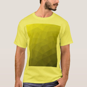 黄色のグラデーションのジオメトリメッシュパターン Tシャツ