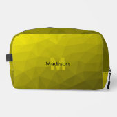 黄色のグラデーションの幾何学的メッシュパターン（モノグラム） ドップキット (正面)