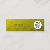 黄色のグラデーションジオメトリメッシュパターンカスタムのロゴ ロイヤリティカード (裏面)