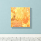 黄色のグランジ抽象芸術テクスチャ キャンバスプリント (インサイチュ (ウッドフロア))