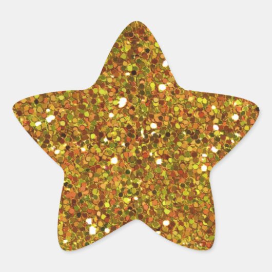 黄色のグリッターシール 星シール (正面)