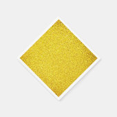 黄色のグリッター ゴールド スパークル 結婚式 誕生日 スタンダードカクテルナプキン (角)