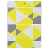 黄色のグレーのジオメトリパターン クリップボード (裏面)