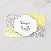 黄色のグレーのダリアの抽選券または挿入カード エンクロージャーカード (裏面)