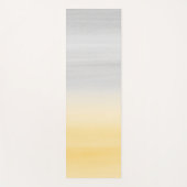 黄色のグレーの水彩抽象芸術#1にタッチ ヨガマット (正面)