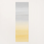 黄色のグレーの水彩抽象芸術#1にタッチ ヨガマット (裏面)