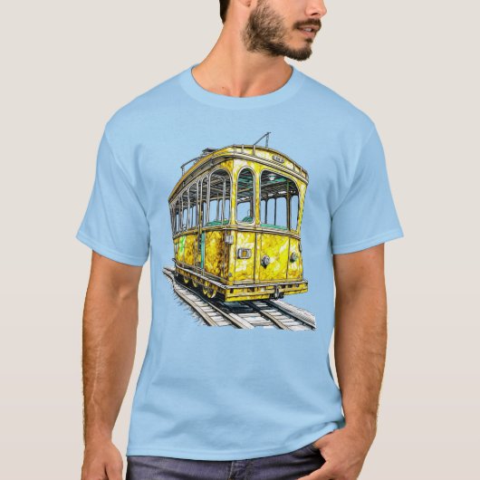 黄色のケーブルカー Tシャツ (正面)