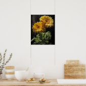 黄色のゲルバダイジー・アートプリントポスター ポスター (キッチン)