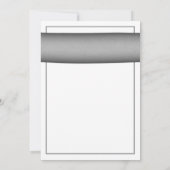 黄色のゲルバダイジー グレーリボン 招待状 (裏面)